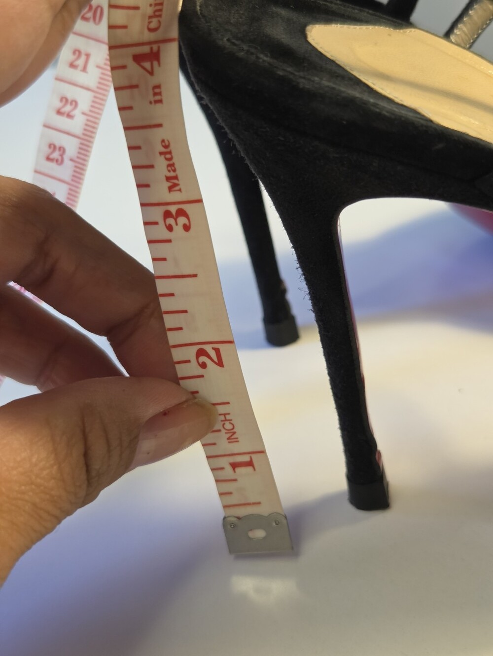 Black Stud-Accent Slingback High Heels - Picture 15 of 15